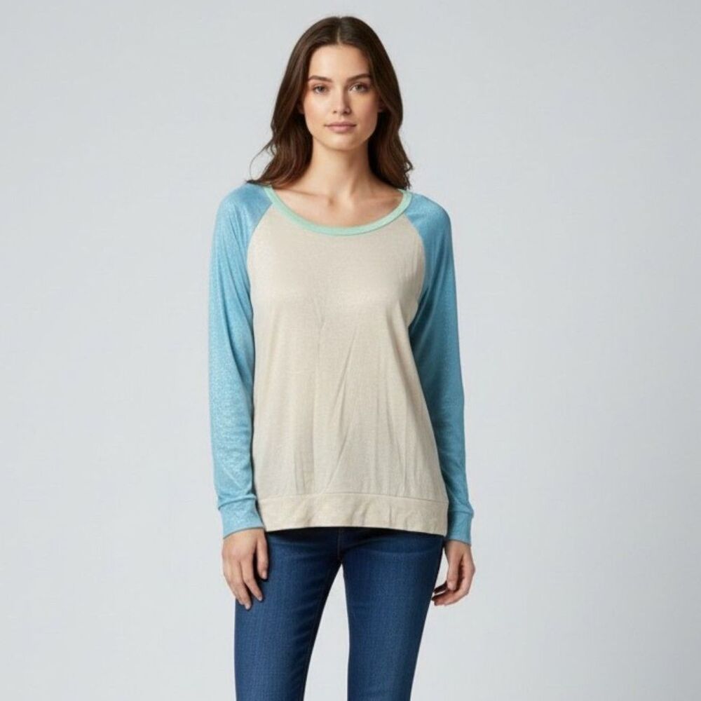 Michael Lauren Colorblock Raglan Long Sleeve Size Small NWT